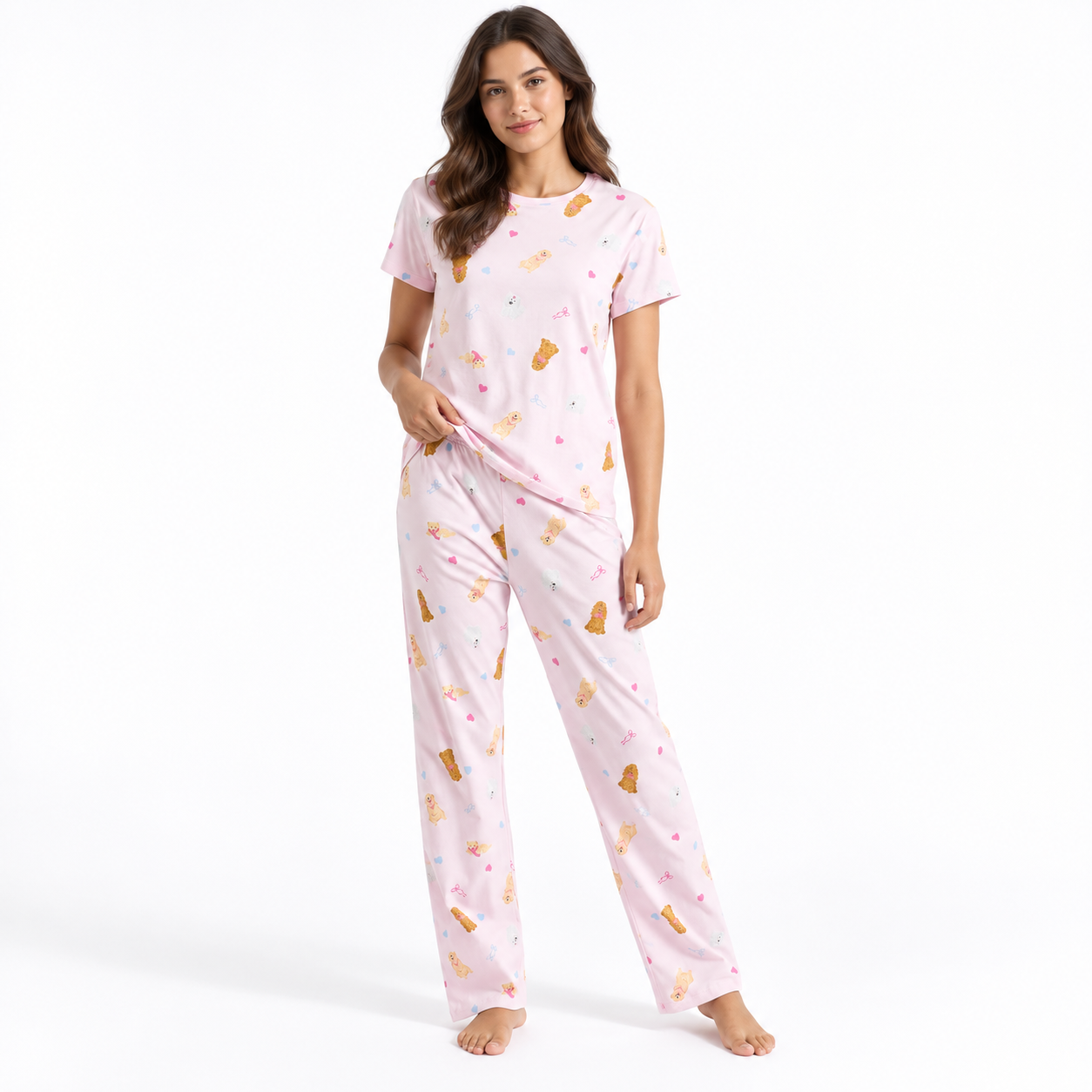 „Dunnes Stores“ moteriška medvilninė pižama su šuniukais - Image 5