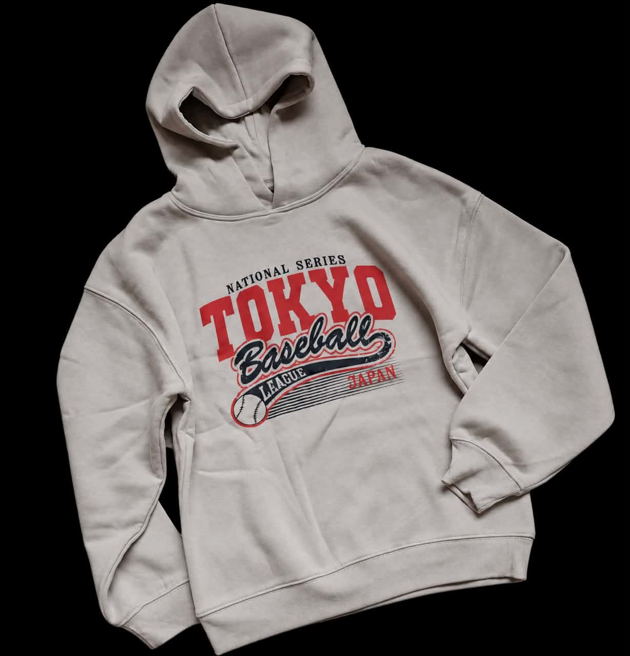 Pašiltintas džemperis berniukui su gobtuvu „Tokyo Baseball“