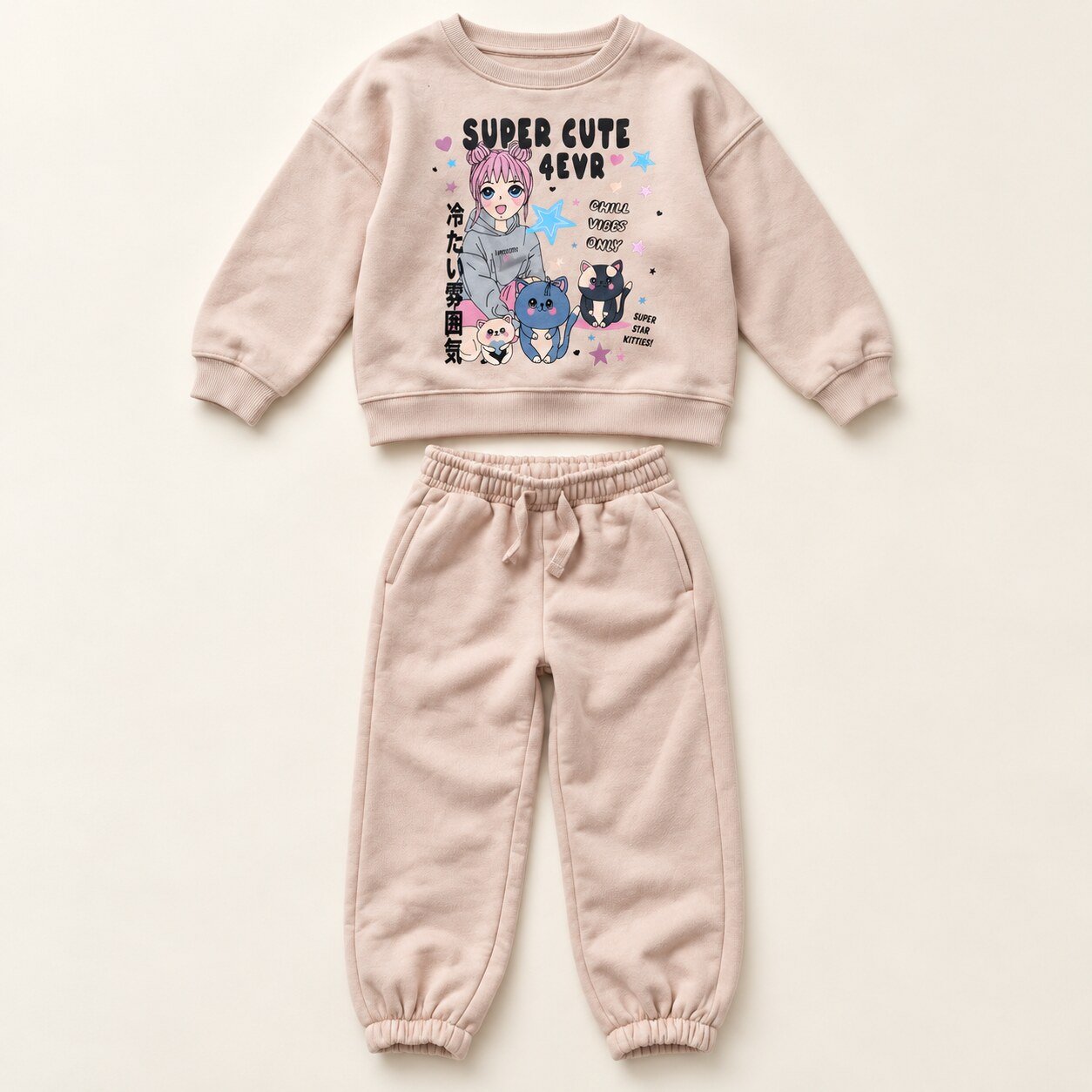 Pašiltintas mergaitiškas laisvalaikio kostiumėlis „Super Cute“ - Image 6